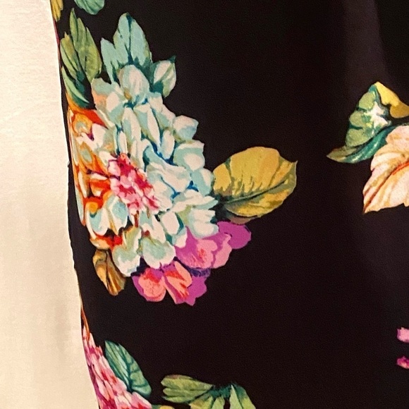 Womens Spence Colorful Flower Maxi Dress Sm/P Side Splits Cover Up - Picture 3 of 15